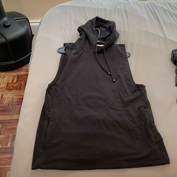 FATHER SONS SLEEVELESS BLACK GYM HOODIE - FSJH678 Size L - Picture 3 of 6